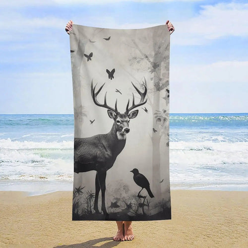 Serviette de plage carreaux légère anti sable rapide