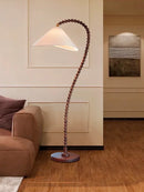 Minimalist wooden floor lamp retro style for ambient decoration