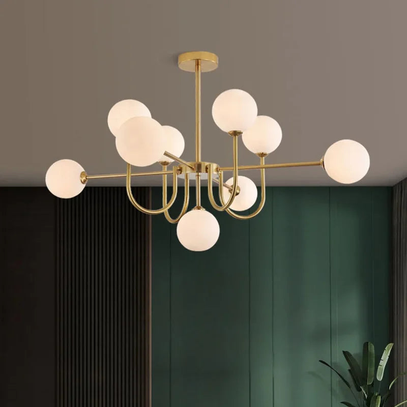 2024 New Pattern Creative U-shaped Magic Bean LED Pendent  Lamp For Living Room Bedroom Lobby Exhibition Hall - vue 3 sur 8