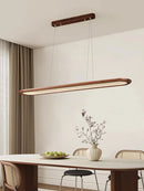 Suspension moderne en noyer pour bar led décoratif