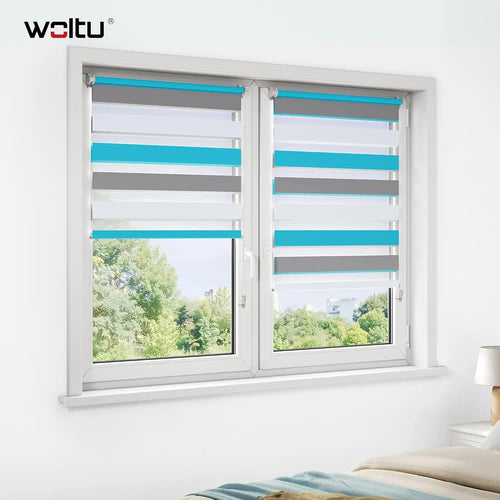 Store enrouleur zébré jour nuit pour salon chambre