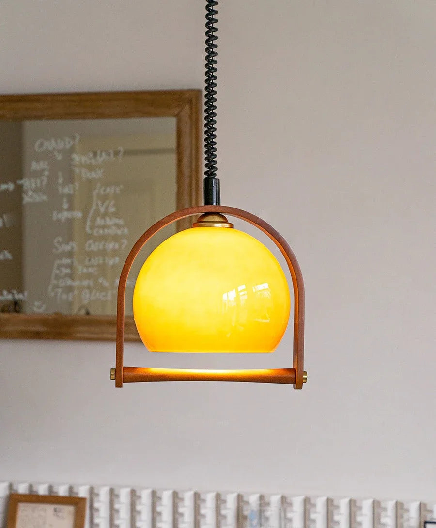 lustre moderne rétro en verre pour décoration intérieure élégante - vue 4 sur 7