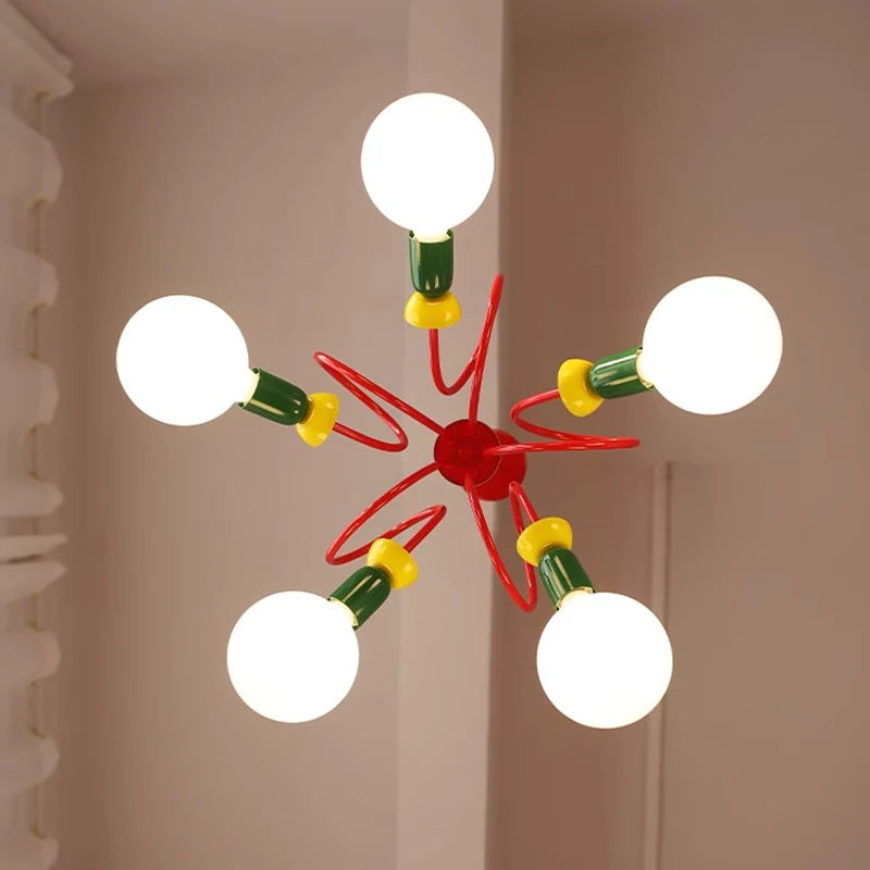 lustre design memphis coloré pour chambre enfant - vue 6 sur 9