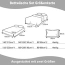 Bed Linen 4-Piece Bedding Sets,1 Duvet Cover 140x210cm & 2 Pillowcases 80x80cm & 1 Fitted Sheet 140x 200x30cm,Polyester,grey