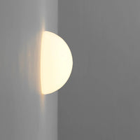 Minimalist nordic hemisphere glass wall light