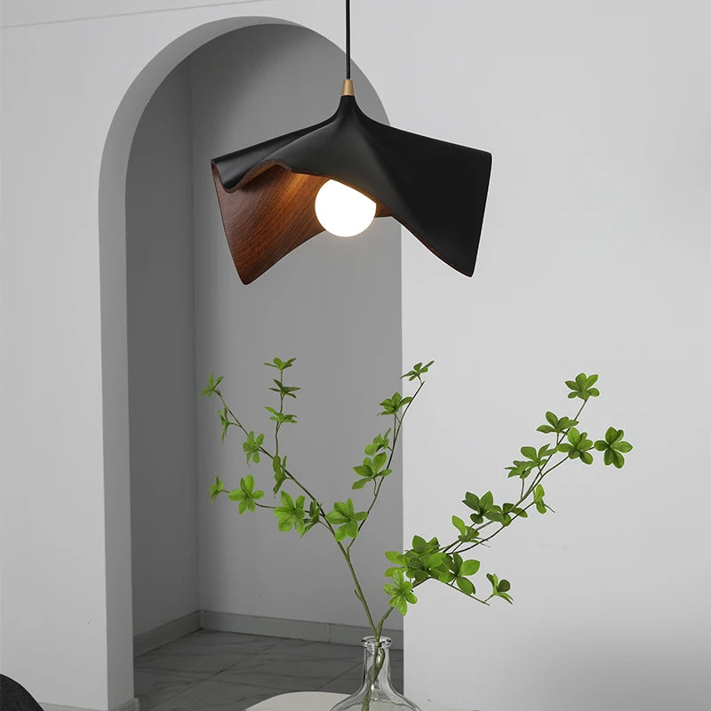 lustre moderne en résine led design créatif - vue 5 sur 9