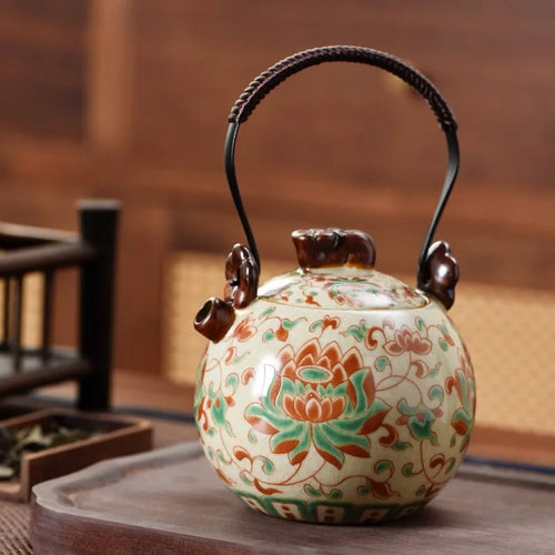 Théière chinoise lotus en porcelaine service kung fu