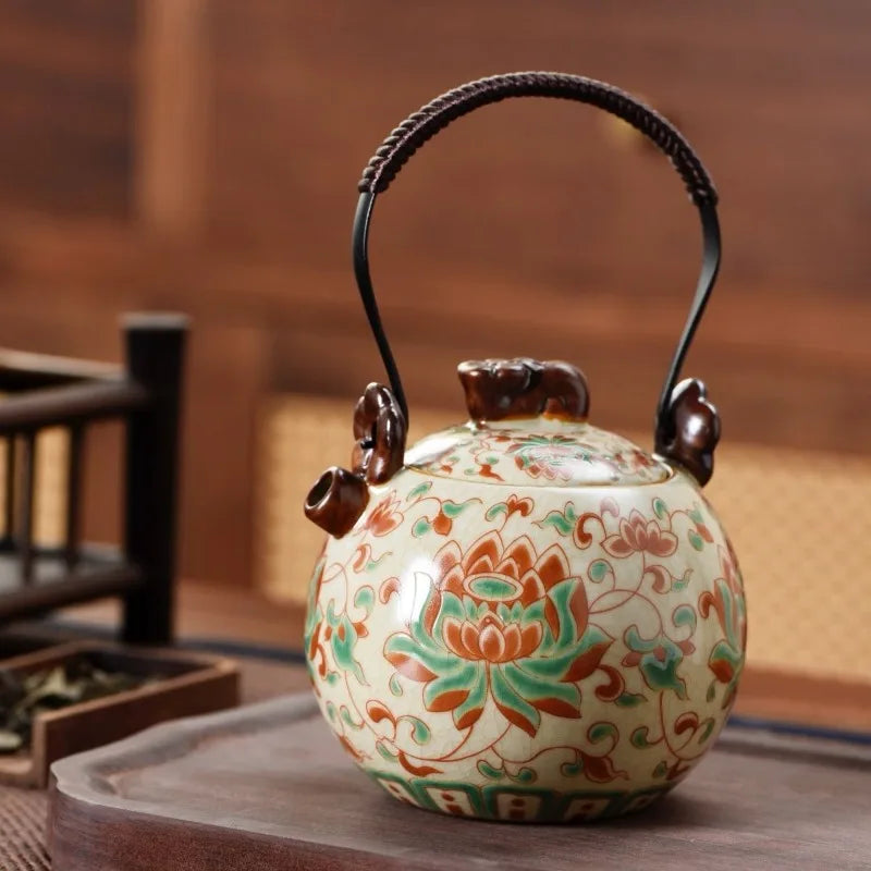 Théière chinoise lotus en porcelaine service kung fu