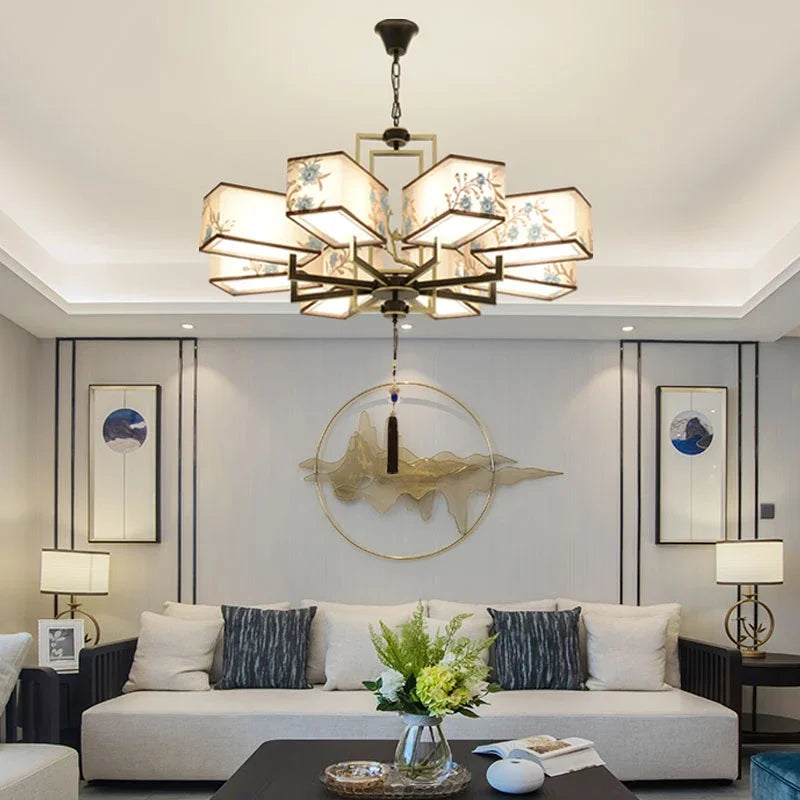 lustre chinois suspendu style moderne pour une ambiance simple - vue 3 sur 19