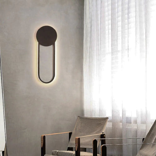 Applique murale ronde design dorée ou noir - vue 6 sur 7
