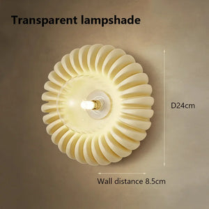 High-end retro circular resin wall light