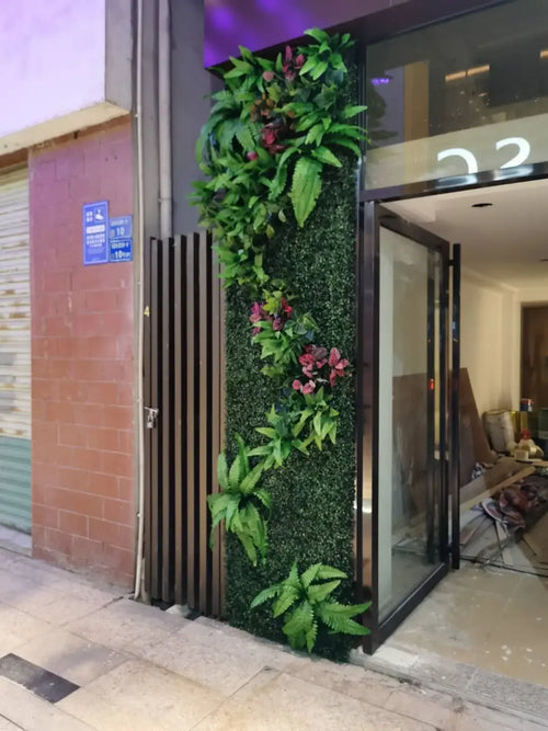 Custom Size Artificial Plant Wall Lawn, Green Plant Background Wall, Home Garden, Wedding Decoration, Plastic Lawn - vue 15 sur 18