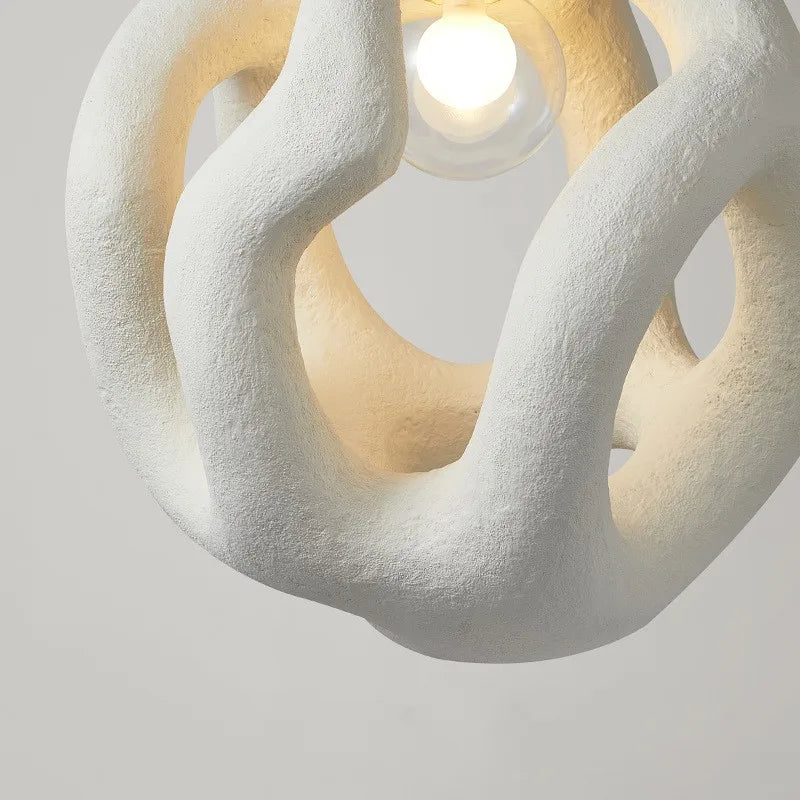 suspension led minimalisme nordique style wabi sabi luminaires - vue 5 sur 8