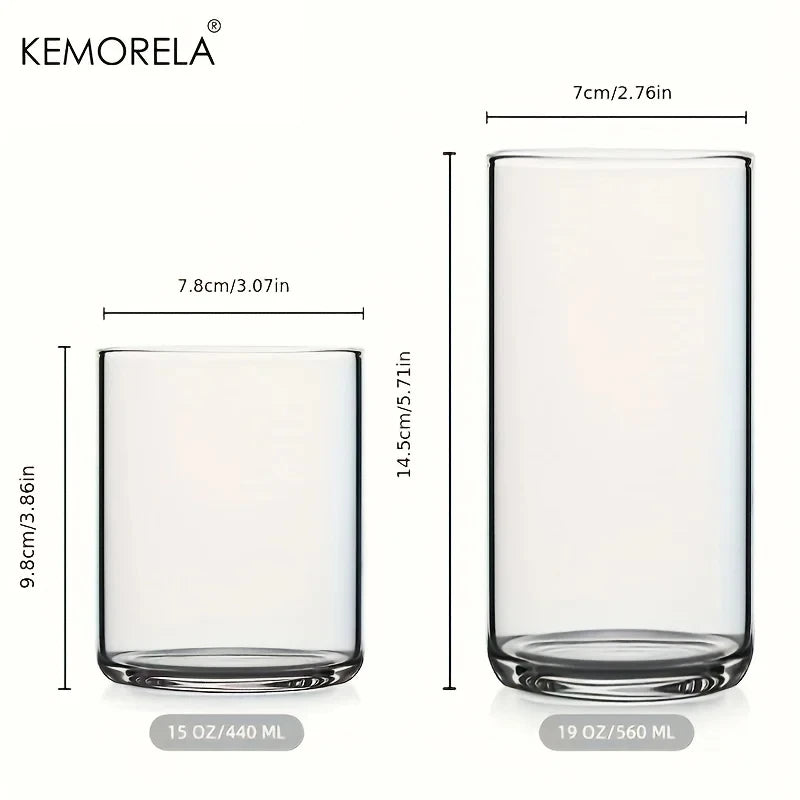 Verre transparent forme allongee style moderne pour boissons - vue 5 sur 5