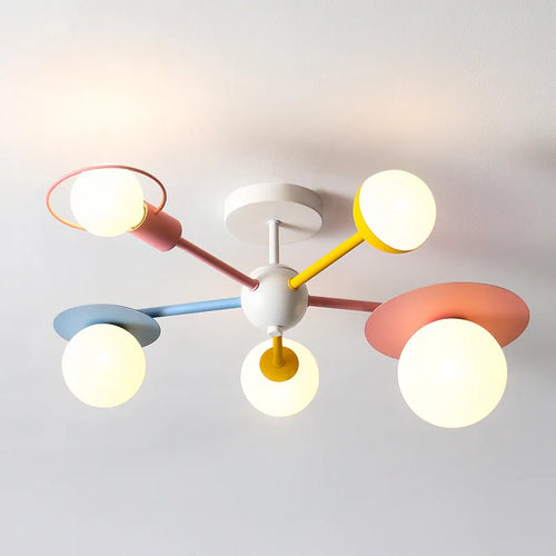 Modern minimalist chandelier for baby room decor – boys and girls - vue 2 sur 7