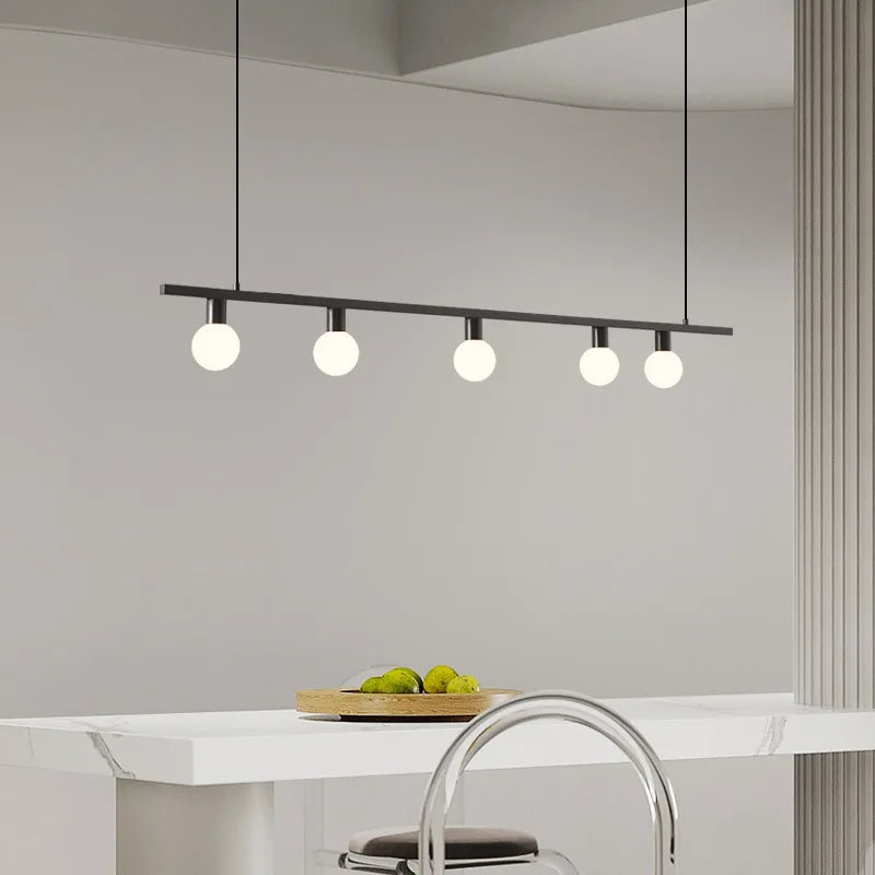 lustre minimaliste en laiton pour bar et restaurant réglable avec fil - vue 4 sur 8