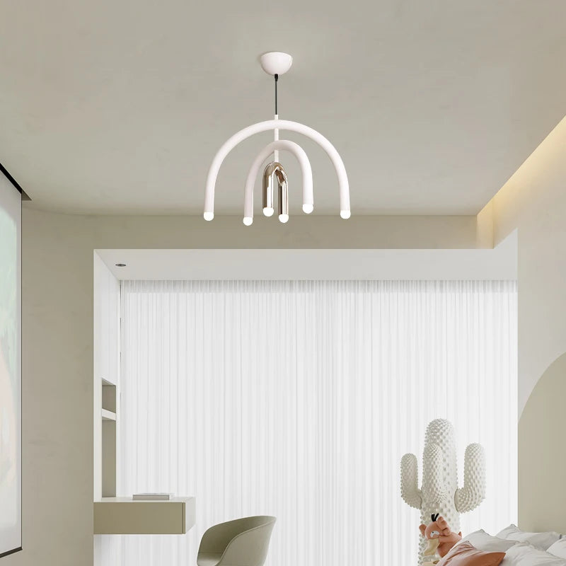 Lustre arc-en-ciel de styliste italien en forme de U