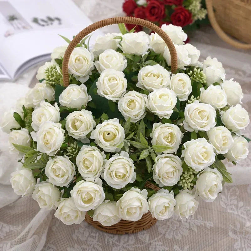 bouquet de roses artificielles pour mariage et décoration - vue 5 sur 12