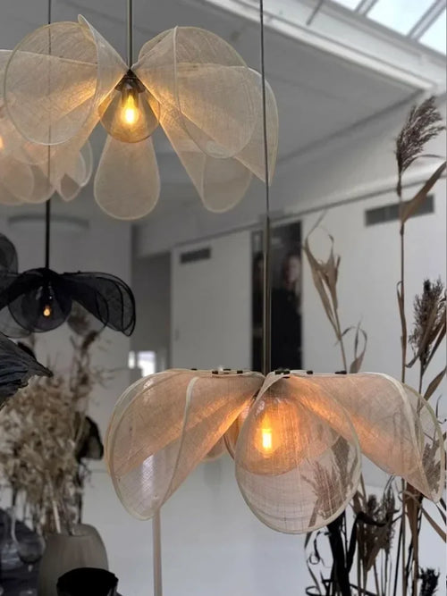 lustre nordique simple style japonais haut de gamme décoration florale - vue 6 sur 9
