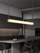 Modern minimalist marble leather chandelier for luxury decor