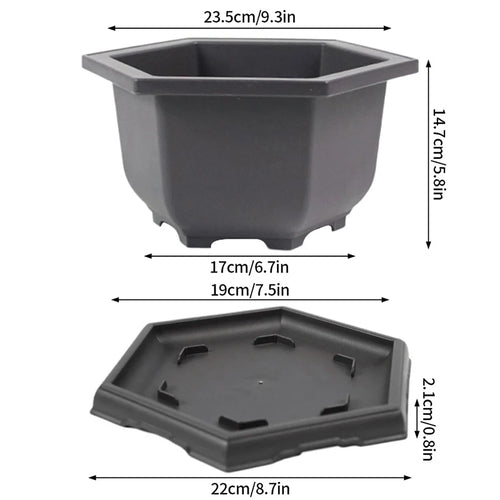 pots de fleurs rectangulaires imitation argile pour jardin extérieur
