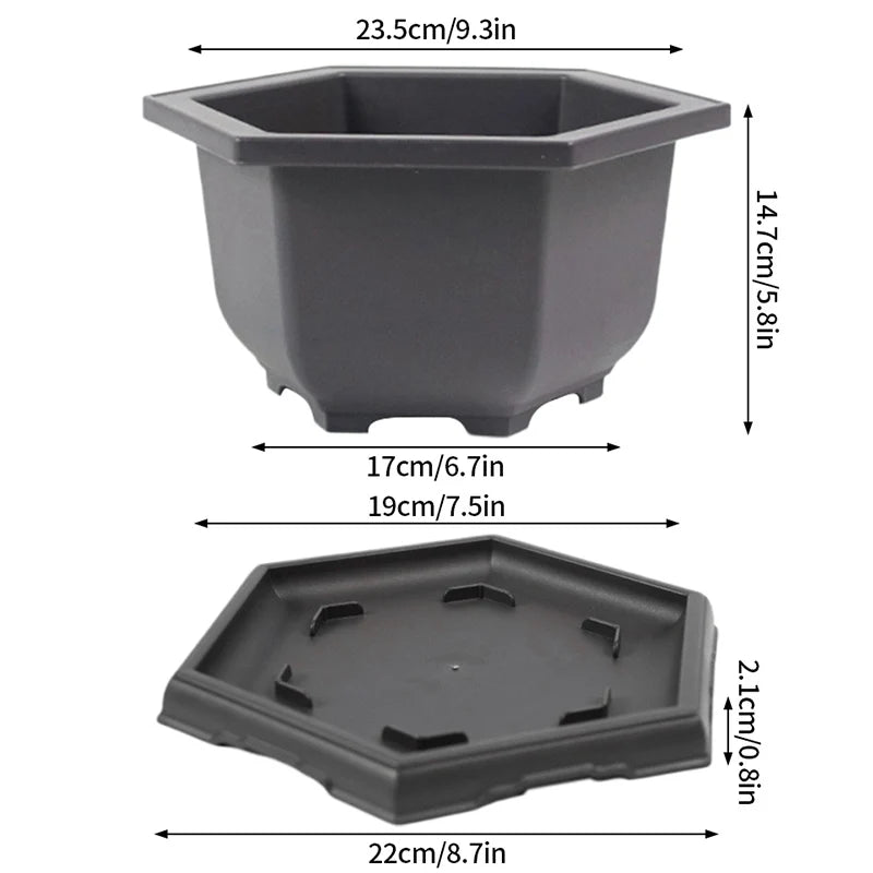 pots de fleurs rectangulaires imitation argile pour jardin extérieur - vue 13 sur 30