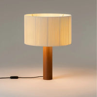 Vintage minimalist solid wood wabi-sabi table lamp