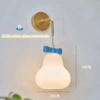 suspension en verre avec nœud rose pour chambre enfant