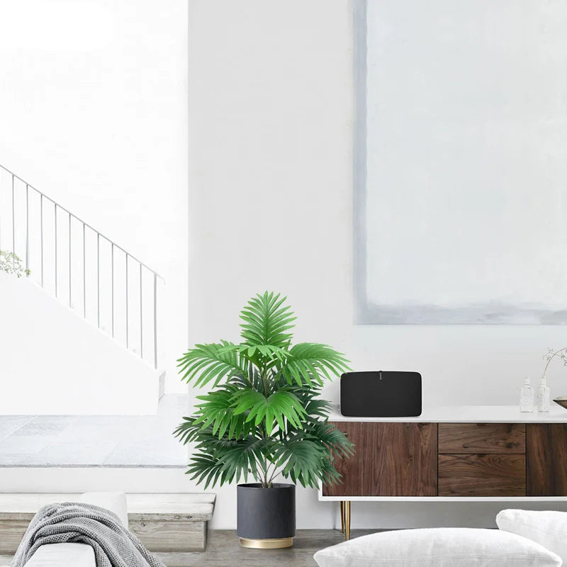 faux palmier en plastique feuilles cycas pour décoration intérieure jardin - vue 3 sur 8
