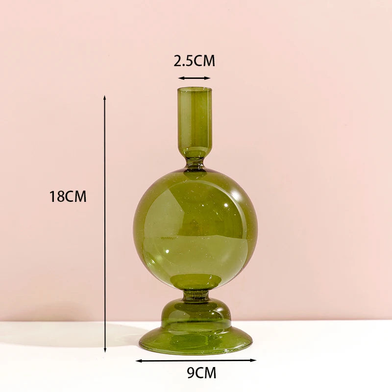 bougeoir en verre européen pour décoration et mariage - vue 16 sur 30