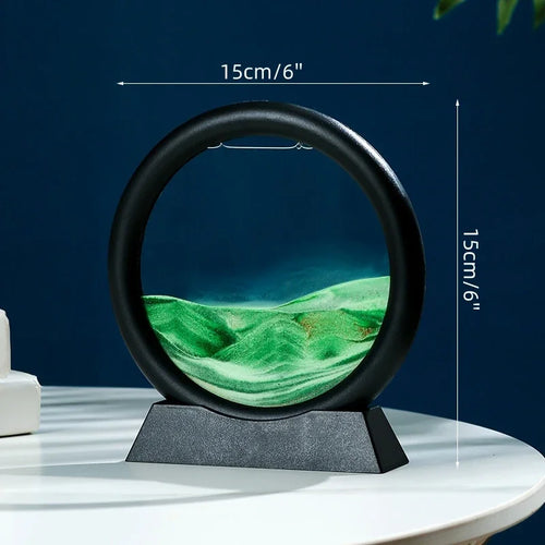 sablier en verre 3d paysage de sable en mouvement décoration artistique - vue 52 sur 54