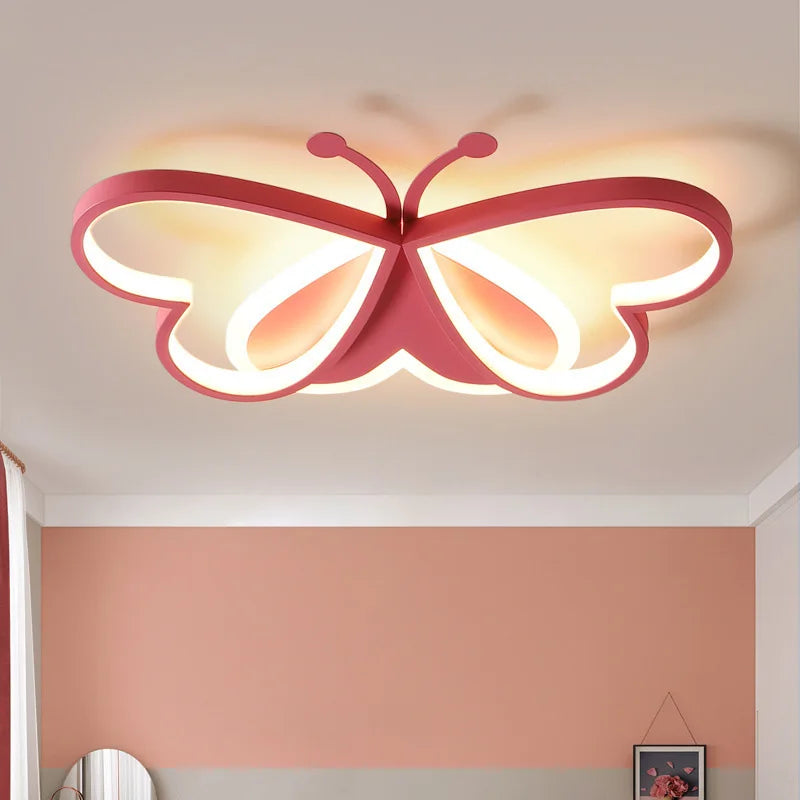 lustre led winfordo 	 avec lampe papillon réglable pour enfants