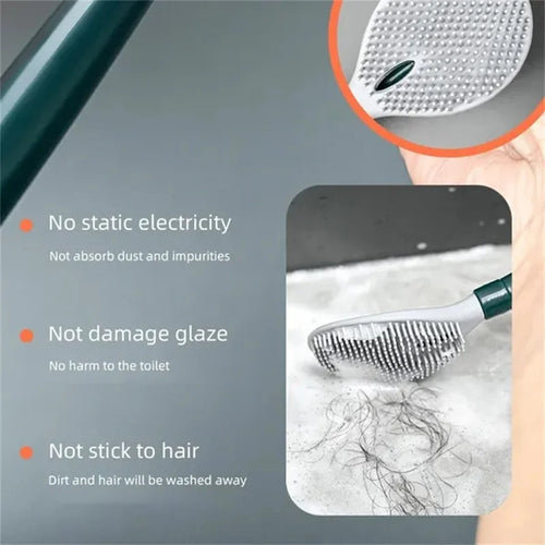 brosse de toilette à long manche avec support pour nettoyage efficace - vue 4 sur 8