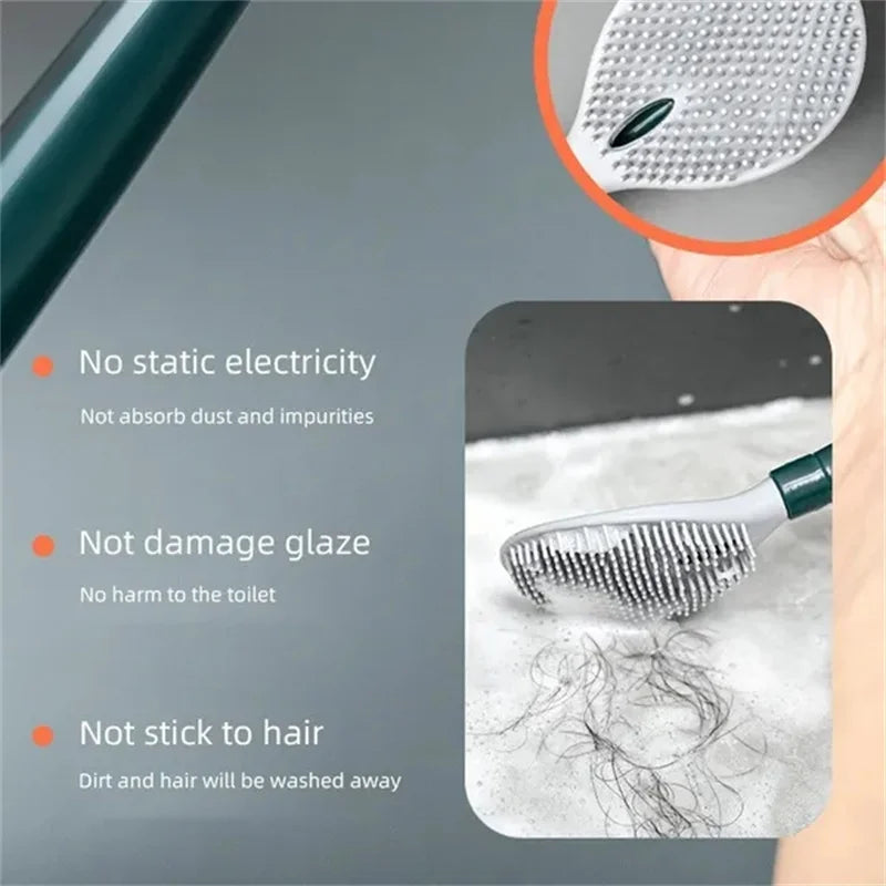 brosse de toilette à long manche avec support pour nettoyage efficace - vue 3 sur 8