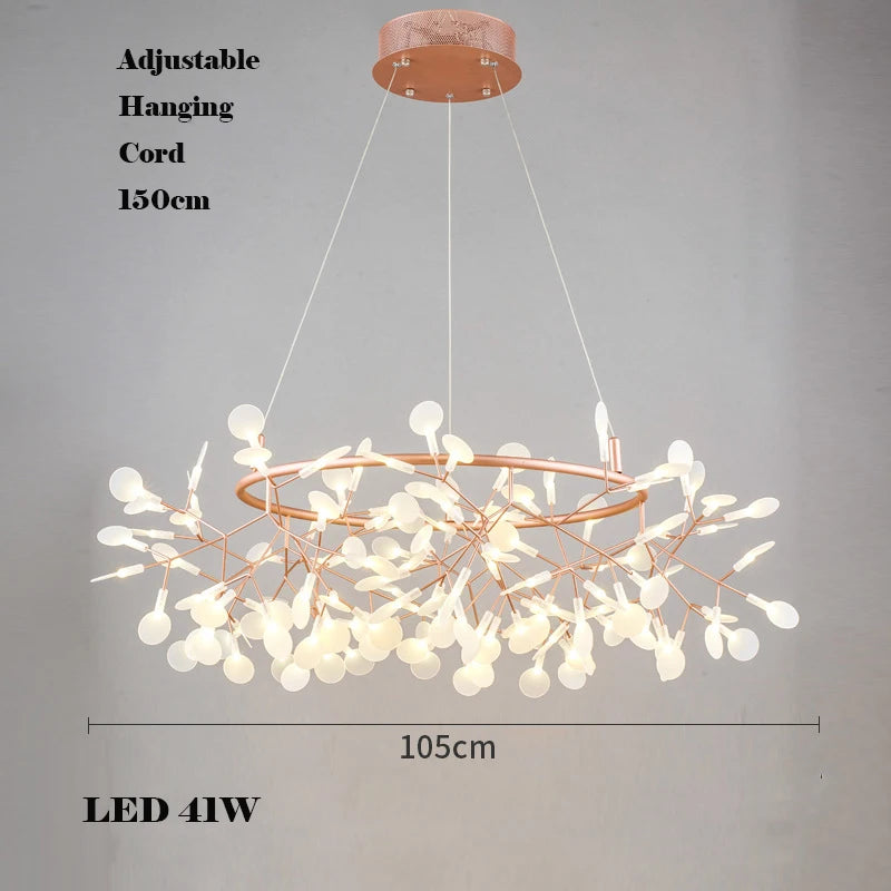 lustre créatif en acier inoxydable et acrylique pour décoration intérieure - vue 16 sur 18