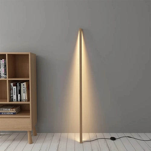 Lampe sur pied bois massif LED nordique minimaliste
