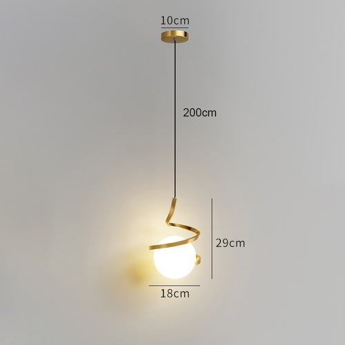 Suspension design LED minimaliste ondulé Polino - vue 8 sur 7