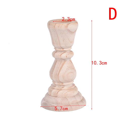 Candlesticks Holderng Decorations, Retro Wood Classic Weddi candle holders Holders home decor - vue 8 sur 11