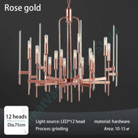 lustre de luxe post-moderne nordique pour restaurant et villa