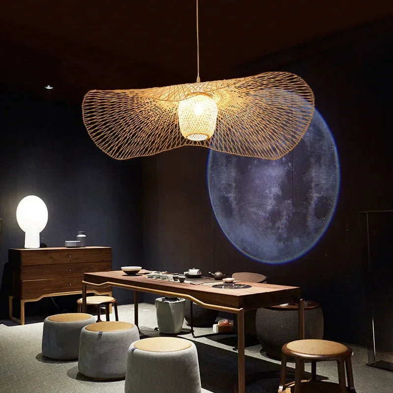 suspension en bambou style japonais pour décoration créative - vue 4 sur 7