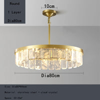 lustre en cristal multicouche nuage et brume pour hôtel avec corps en acier