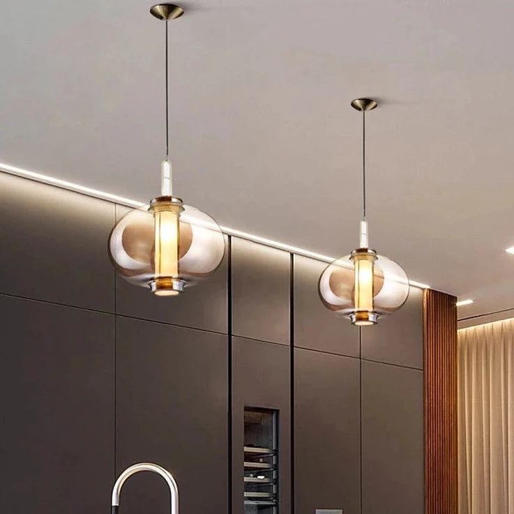 suspension verre design rétro moderne intérieur - vue 4 sur 11