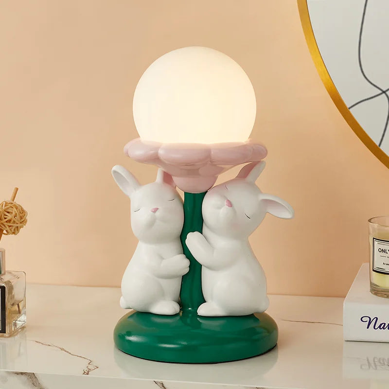 lampe de bureau kawaii lapin mignon décorative pour filles et mariages - vue 3 sur 6