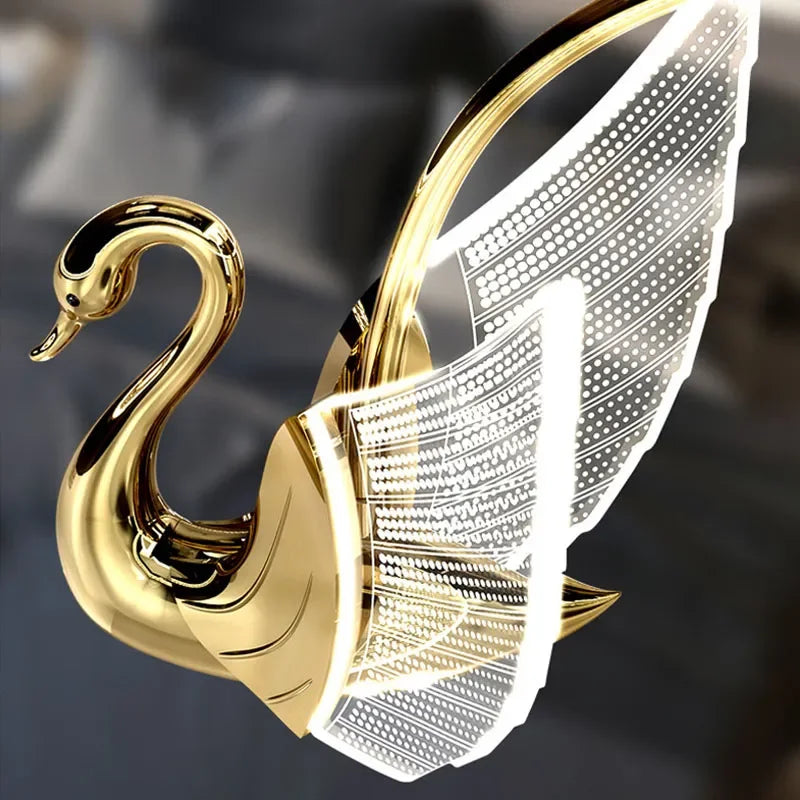 Suspension LED en forme de cygne - vue 4 sur 7