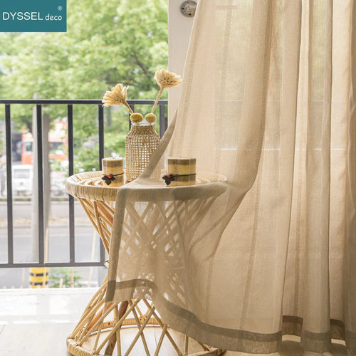 Voilage rayé style européen moderne pour salon chambre
