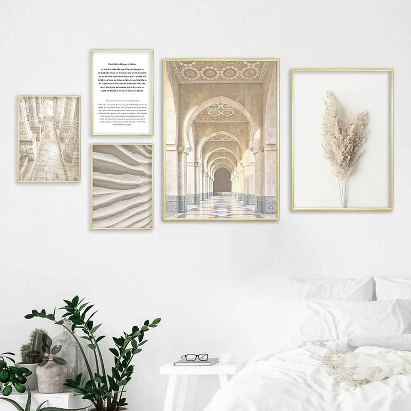 affiche islamique murale bâtiment musulman décoration marocaine