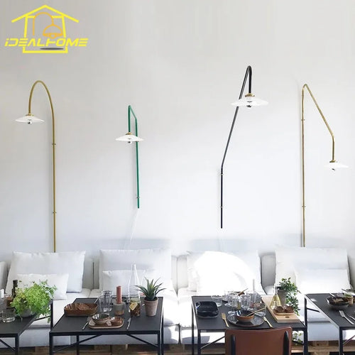 Minimalist industrial style colourful rotating LED wall light - vue 5 sur 11