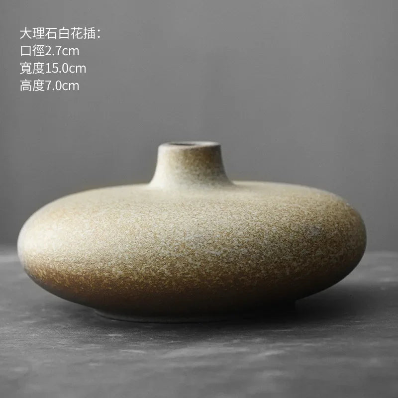 vase en terre cuite japonais imitation pierre vintage pour fleurs - vue 11 sur 21