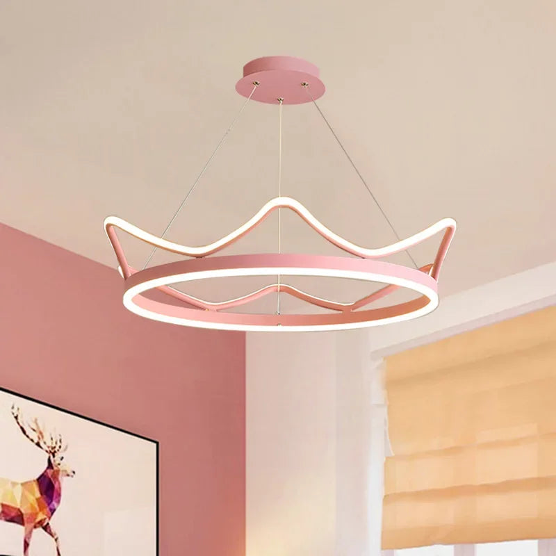 lustre led en forme d'anneau pour chambre d'enfants - vue 2 sur 10