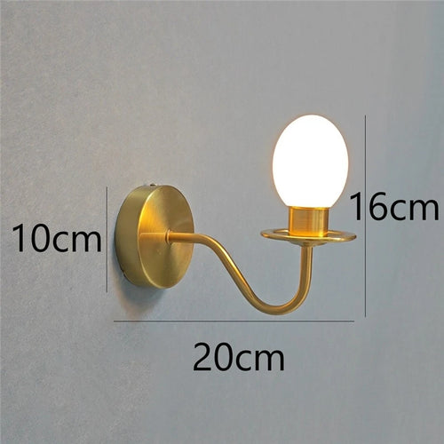 Modern egg-shaped wall light with creative minimalist design - vue 9 sur 8